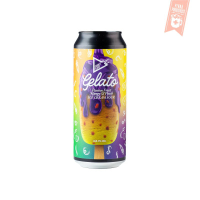 Funky Fluid Gelato Passion Fruit Mango&Peach 0,5l PLECH