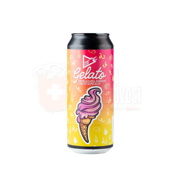 Funky Fluid Gelato Pink Guava Passion Fruit & peach 18° 0,5l PLECH