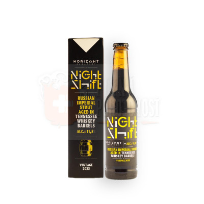 Horizont Night Shift 2023, Russian Imperial Stout Aged in Tennessee Whiskey Barrels 0,33l