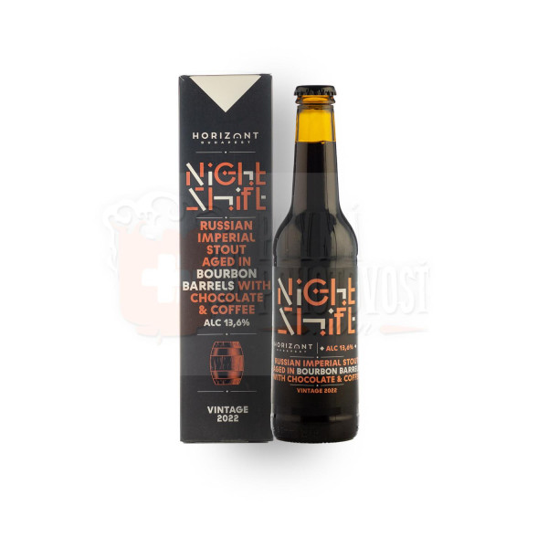 Horizont Night Shift 2022, Russian Imperial Stout Aged in Bourbon Barrels With Chocolate & Coffee 0,33l