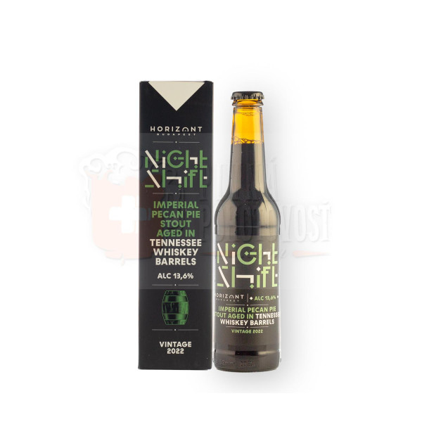 Horizont Night Shift 2022, Imperial Pecan Pie Stout Aged in Tennessee Whiskey Barrels 0,33l